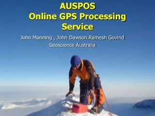 AUSPOS  Online GPS Processing Service