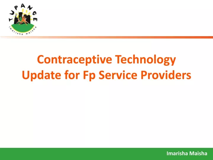 contraceptive technology update for fp service providers