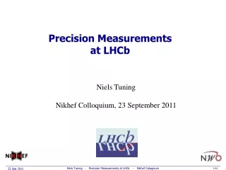 Precision Measurements at LHCb