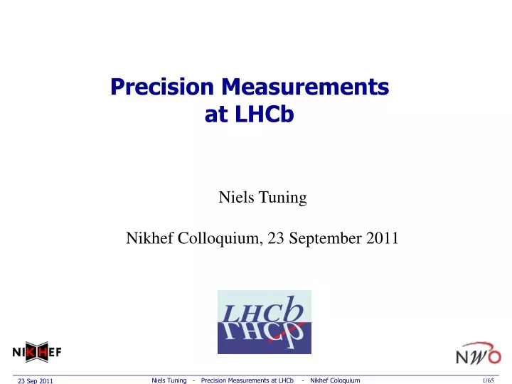 precision measurements at lhcb