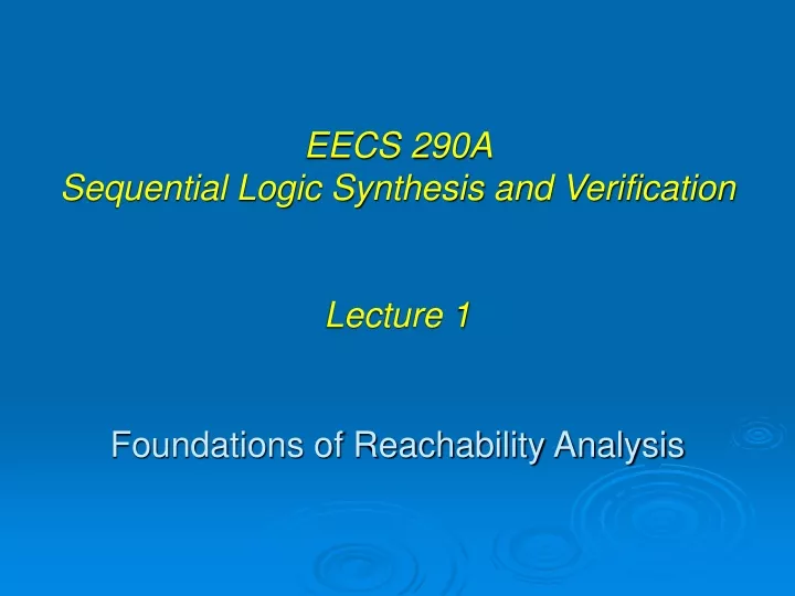 foundations of reachability analysis