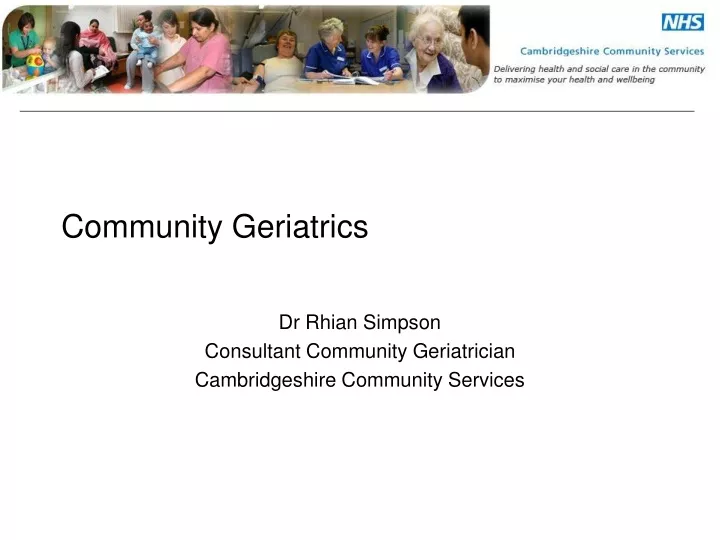 community geriatrics
