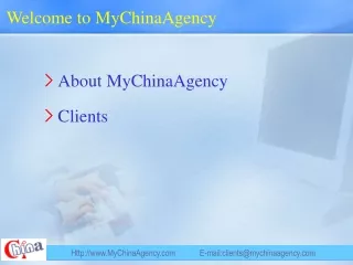 Welcome to MyChinaAgency