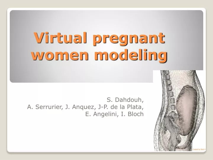 virtual pregnant women modeling
