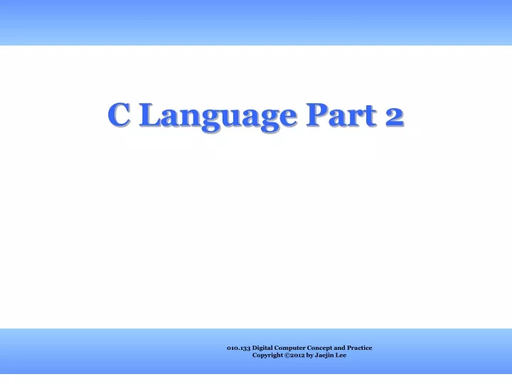 c language part 2