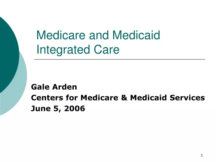 medicare and medicaid integrated care