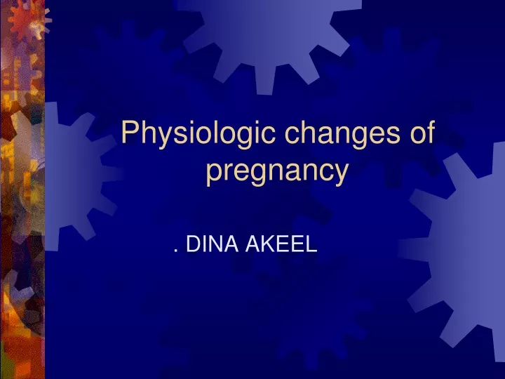 physiologic changes of pregnancy