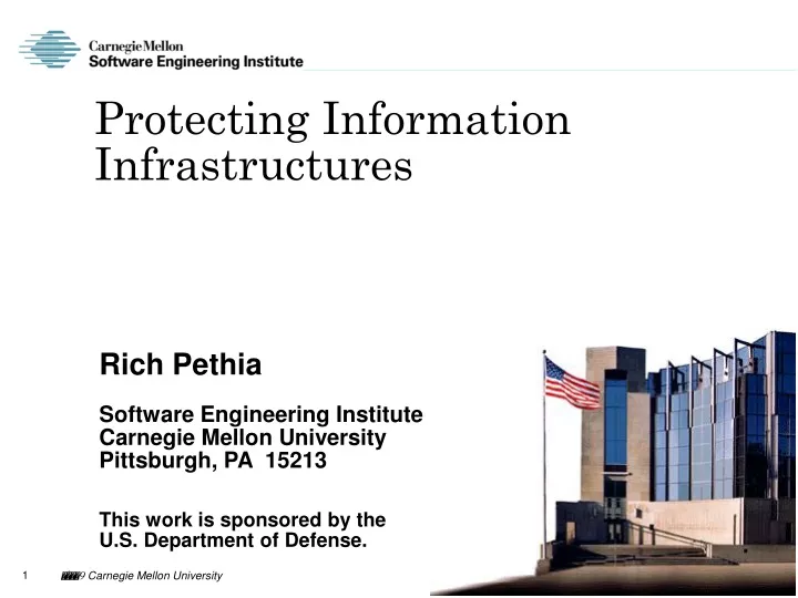 protecting information infrastructures