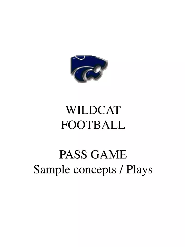 wildcat football pass game sample concepts plays