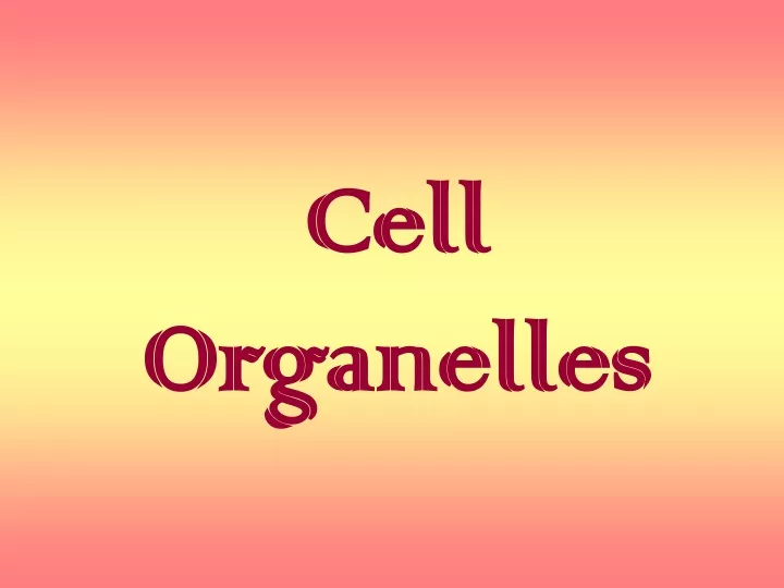 cell organelles