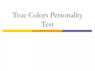 True Colors Personality Test