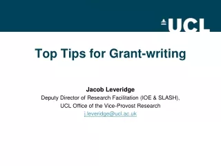 Top Tips for Grant-writing