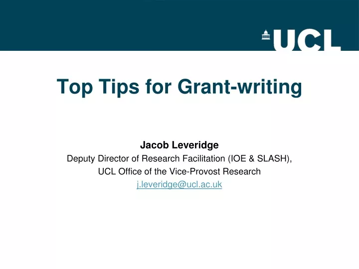 top tips for grant writing