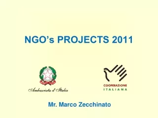NGO’s PROJECTS 2011