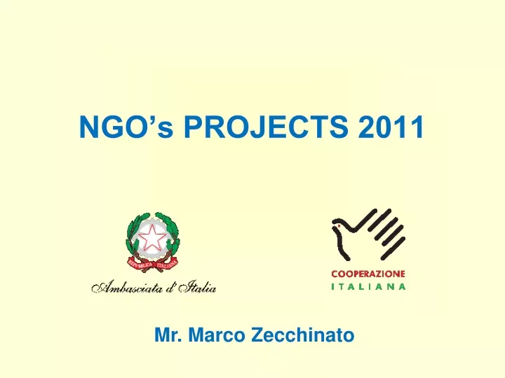 ngo s projects 2011