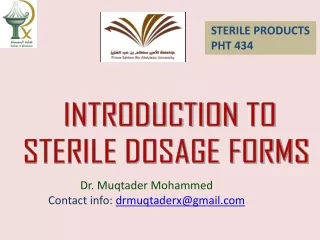 Dr.  Muqtader  Mohammed Contact info:  drmuqtaderx@gmail