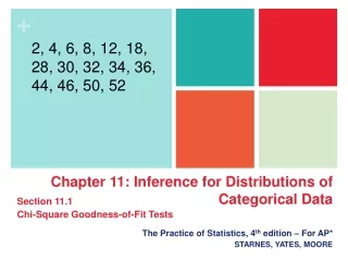 The Practice of Statistics, 4 th  edition – For AP* STARNES, YATES, MOORE