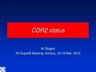 CDR2 status