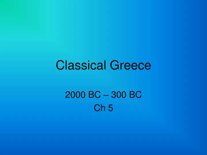 classical greece