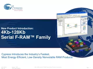 New Product Introduction: 4Kb-128Kb  Serial F-RAM™ Family