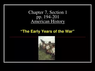 Chapter 7, Section 1 pp. 194-201 American History