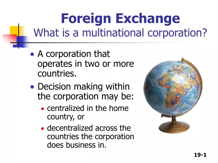 foreign exchange what is a multinational corporation