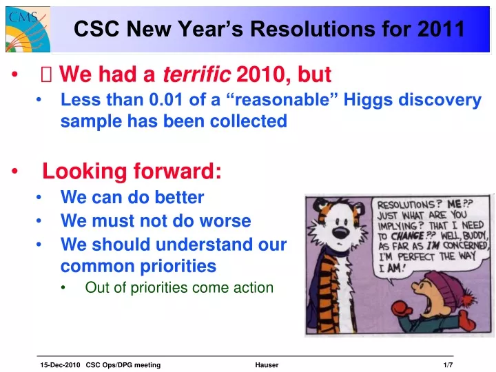 csc new year s resolutions for 2011