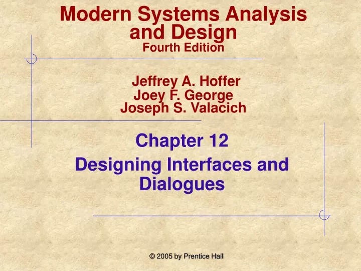 chapter 12 designing interfaces and dialogues