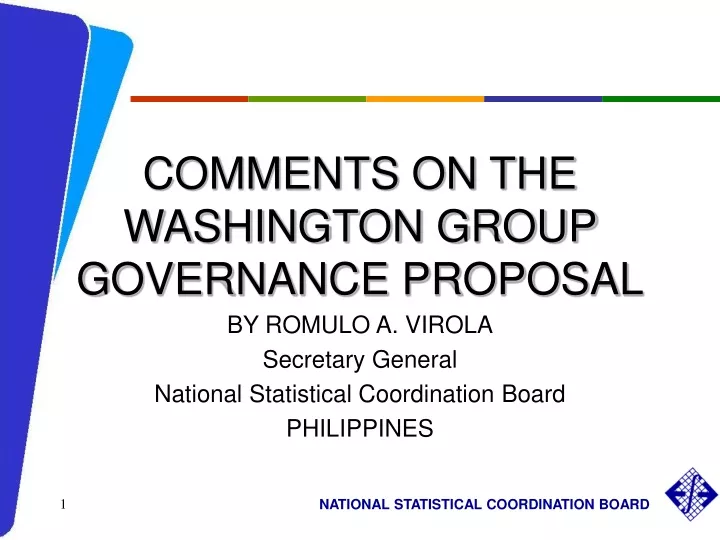 comments on the washington group governance proposal