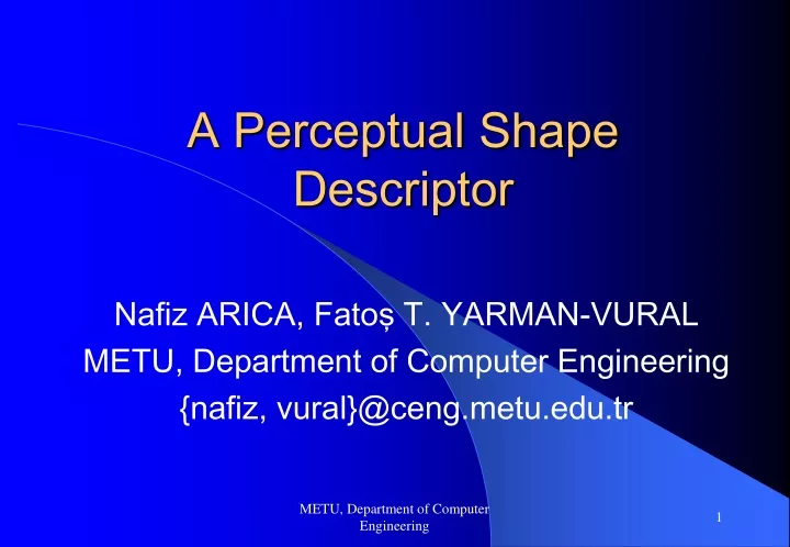 a perceptual shape descriptor