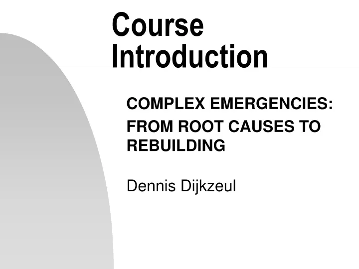 course introduction