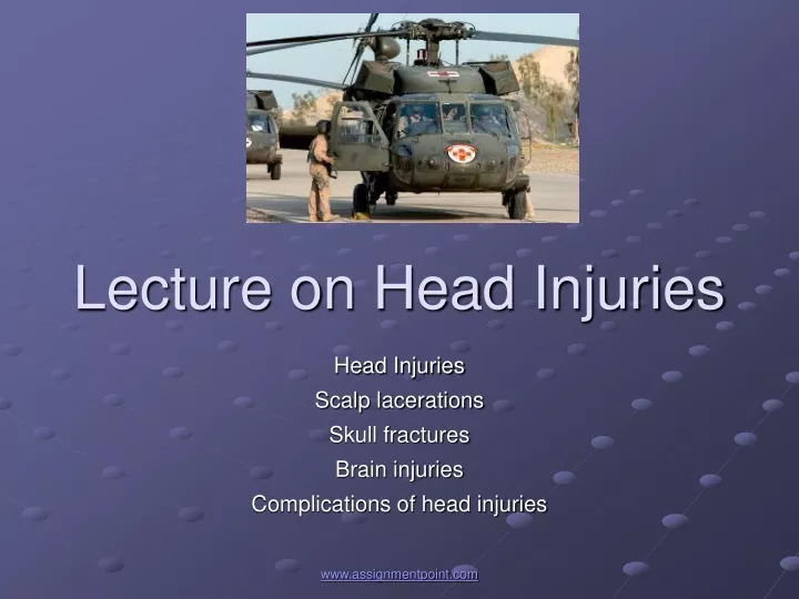 lecture on head injuries