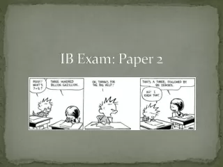 IB Exam: Paper 2
