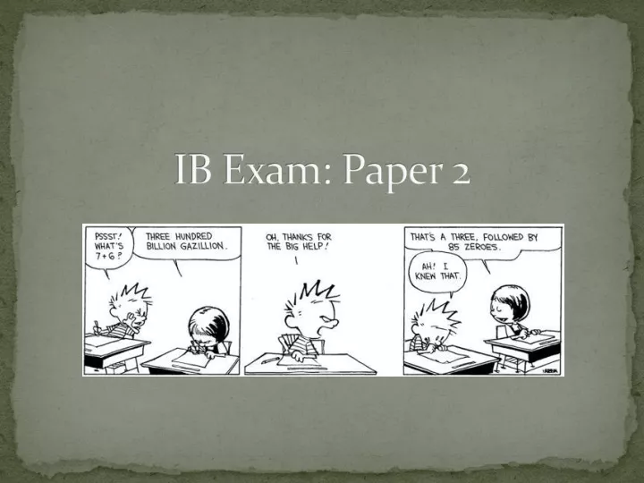 ib exam paper 2
