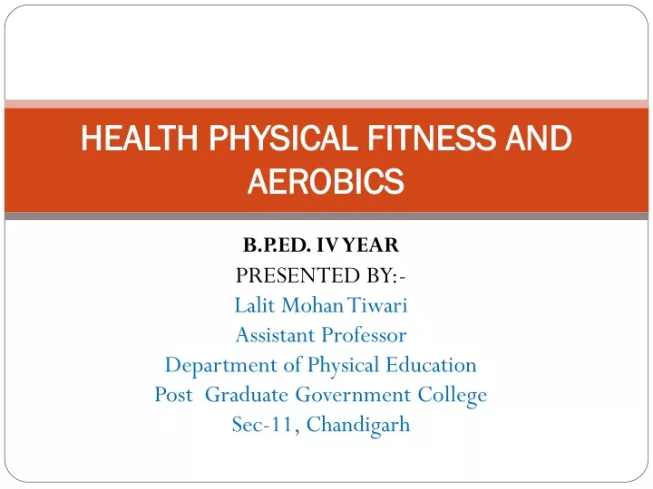health physical fitness and aerobics