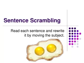 Sentence Scrambling