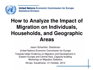 How to Analyze the Impact of Migration on Individuals, Households, and Geographic Areas