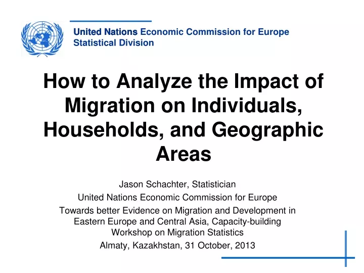 how to analyze the impact of migration on individuals households and geographic areas