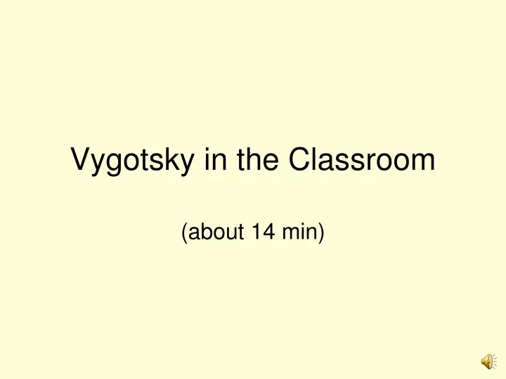 vygotsky in the classroom