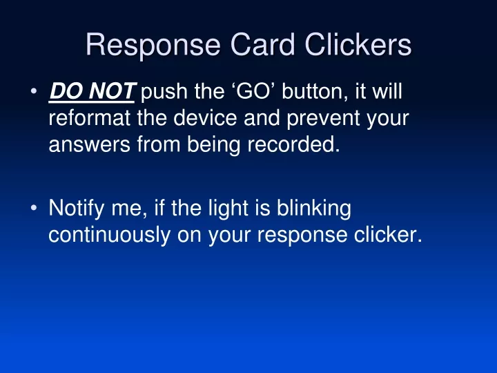 response card clickers