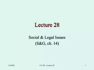 Lecture 28