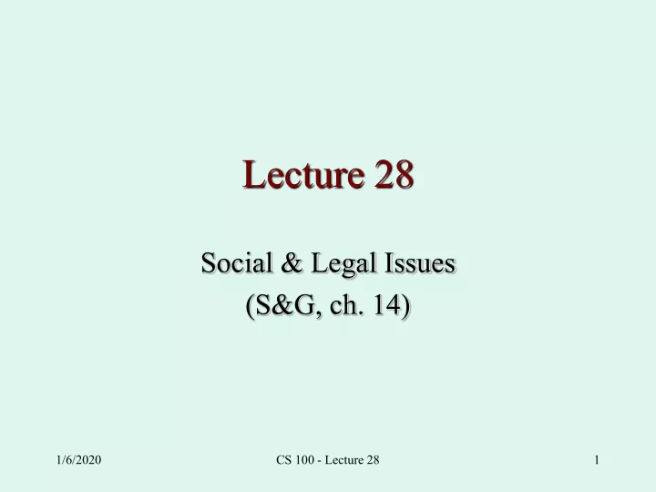 lecture 28