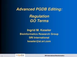 Advanced PGDB Editing: Regulation GO Terms