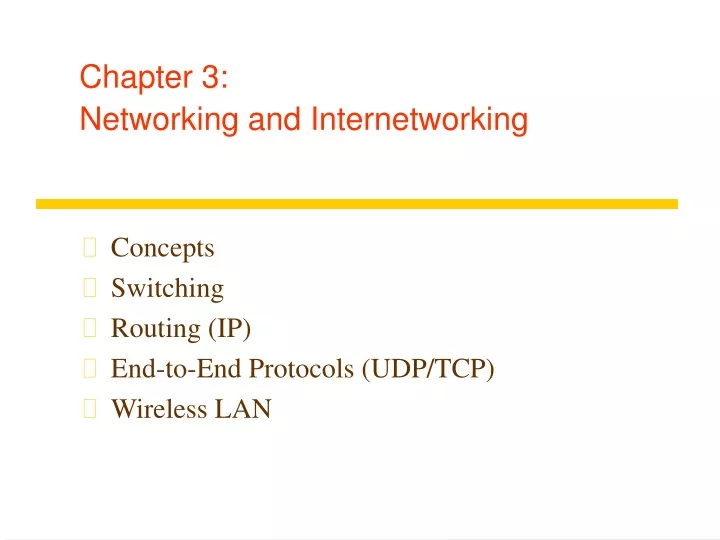 chapter 3 networking and internetworking