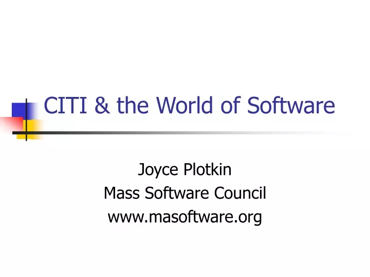 citi the world of software