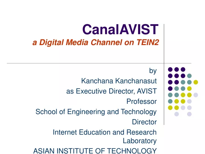 canalavist a digital media channel on tein2