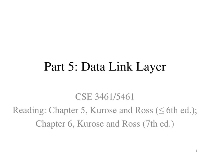 part 5 data link layer