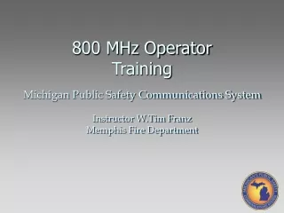 800 MHz Operator  Training