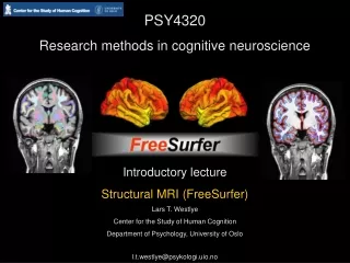 PSY4320   Research methods in cognitive neuroscience