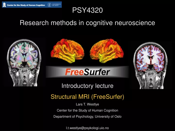 psy4320 research methods in cognitive neuroscience
